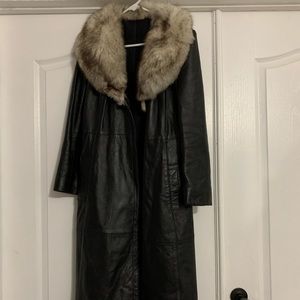 fur leather coat